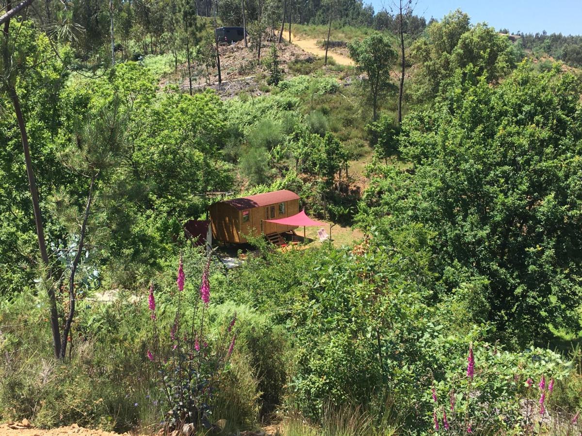 Rosa The Cosy Cabin - Gypsy Wagon - Shepherds Hut, River Views Off-Grid Eco Living Pedrogao Grande Exterior photo